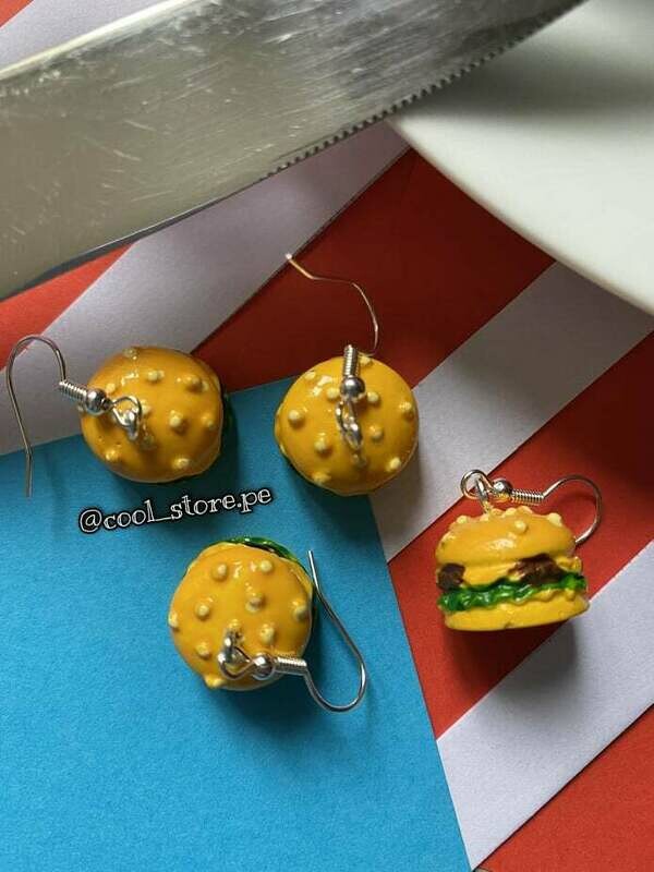 Aretes de Hamburguesa