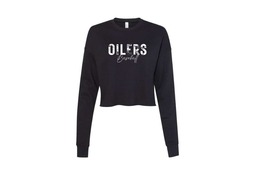 Oiler BB Crop Sweatshirt, Color: Black