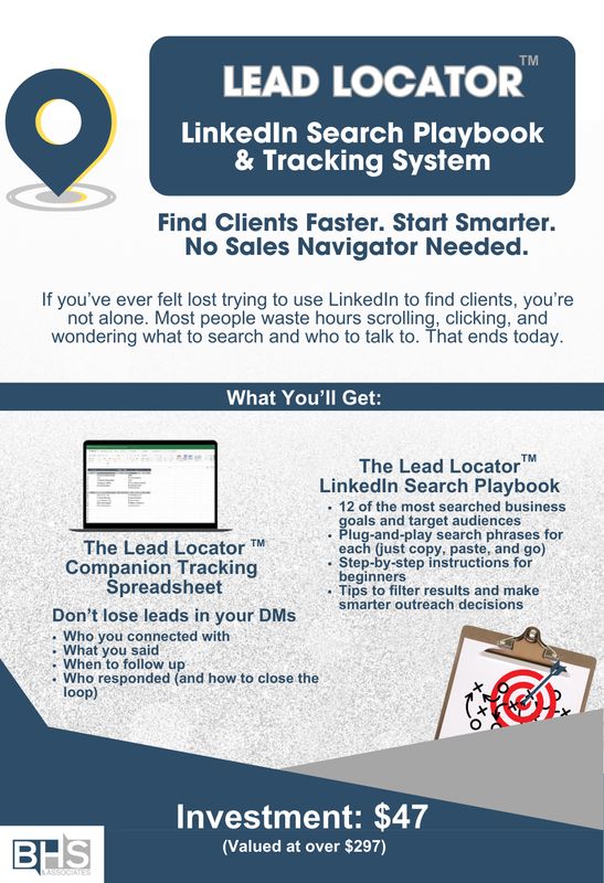 The Lead Locator: LinkedIn Search Playbook (Digital Download)