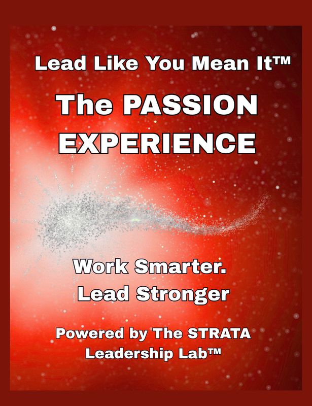 Lead like You Mean It The Passion Experience Lead like You Mean It The Passion Experience