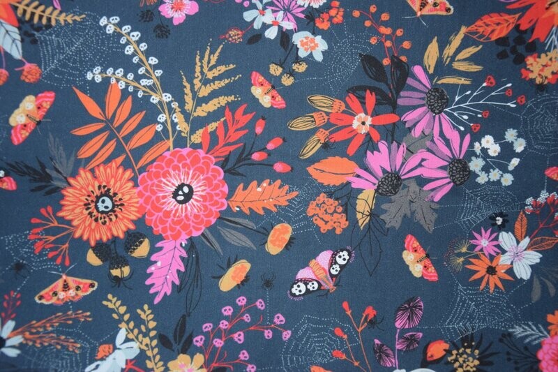 Baumwoll Webware QUILTLINE ÖKOTEX, Blumen Baumwoll Webware QUILTLINE ÖKOTEX, Blumen