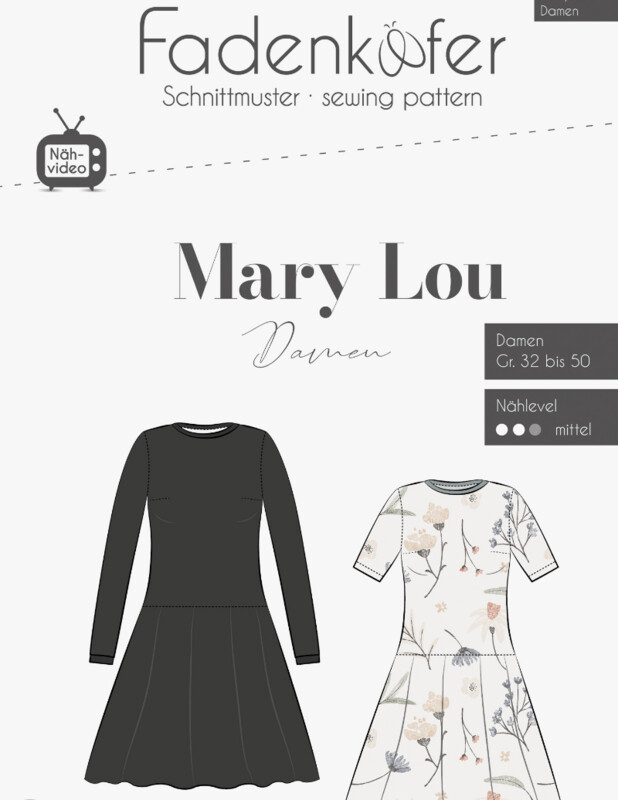 Papierschnittmuster Damen, Kleid Mary Lou Papierschnittmuster Damen, Kleid Mary Lou