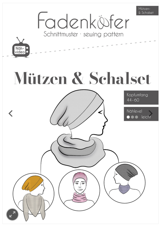 Papierschnittmuster Kinder, Mützen und Schalset Papierschnittmuster Kinder, Mützen und Schalset