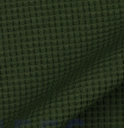 Waffeljersey GOTS, Farbe Grün