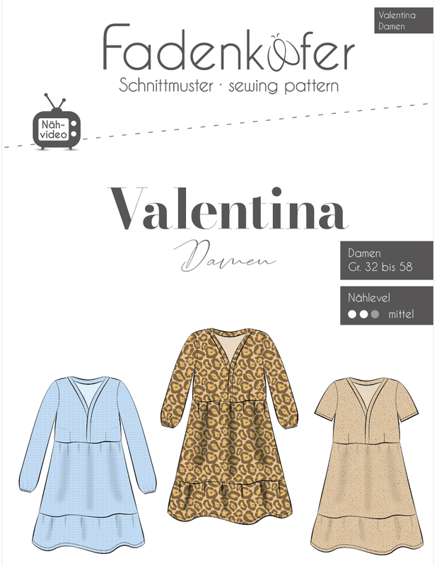 Papierschnittmuster Damen, Fadenkäfer, Valentina Papierschnittmuster Damen, Fadenkäfer, Valentina