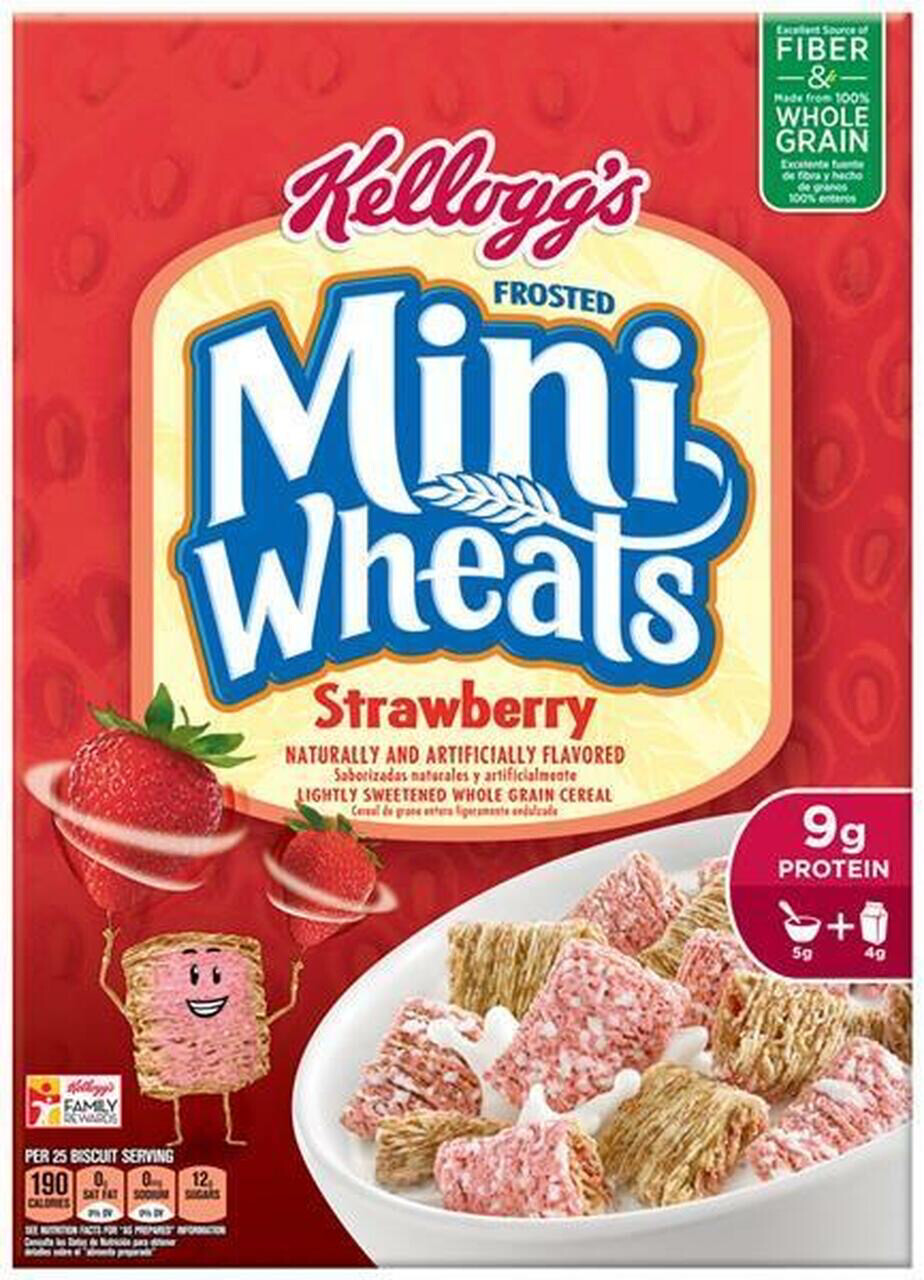 Kellogg’s Frosted Mini Wheats Strawberry Cereal 405g America ‼️ BEST
