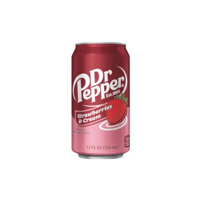 Dr Pepper Strawberries & Cream Soda Can (355ml) - America