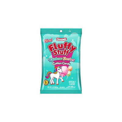Charms Fluffy Stuff Rainbow Sherbet Cotton Candy Bag (60g) - America