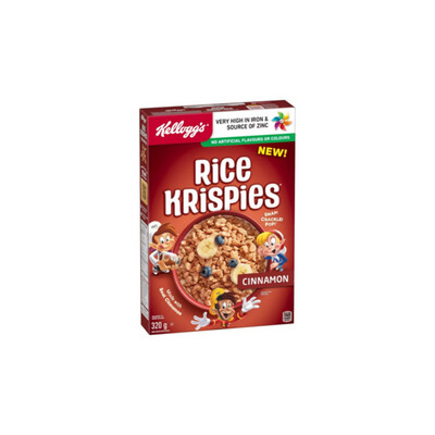 Kellogg’s Rice Krispies Cinnamon Cereal (320g) - Canada ‼️BEST BEFORE 24/03/24‼️