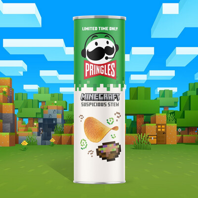 Pringles Minecraft Suspicious Stew Tube (158g) - America ‼️ DAMAGED: DENTED CAN ‼️