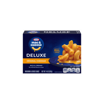 Kraft Mac & Cheese Deluxe Original Cheddar Macaroni & Cheese Sauce (397g) - America
