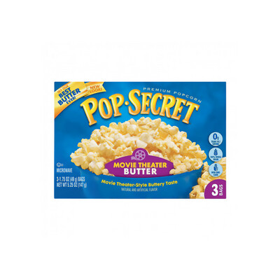 Pop Secret Movie Theater Butter Microwave Popcorn 3-Pack (147g) - America