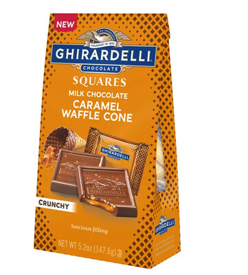Ghirardelli Chocolate Squares Milk Chocolate Caramel Waffle Cone 147.6g
