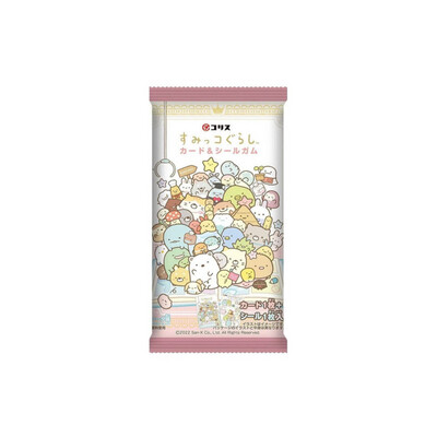 Coris Squishmallow Sumikkogurashi Card & Seal Gum (3g) - Japan