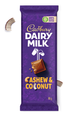 Cadbury Dairy Milk Cashew & Coconut 80g - South Africa
