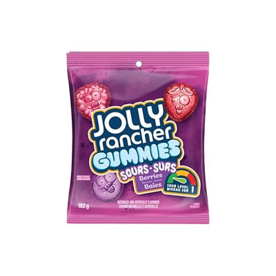 Jolly Rancher Gummies Sours Berries Peg Bag (182g) - Canada
