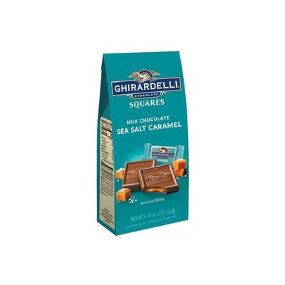 Ghirardelli Chocolate Squares Milk Chocolate Sea Salt Caramel Bag (181g) - America