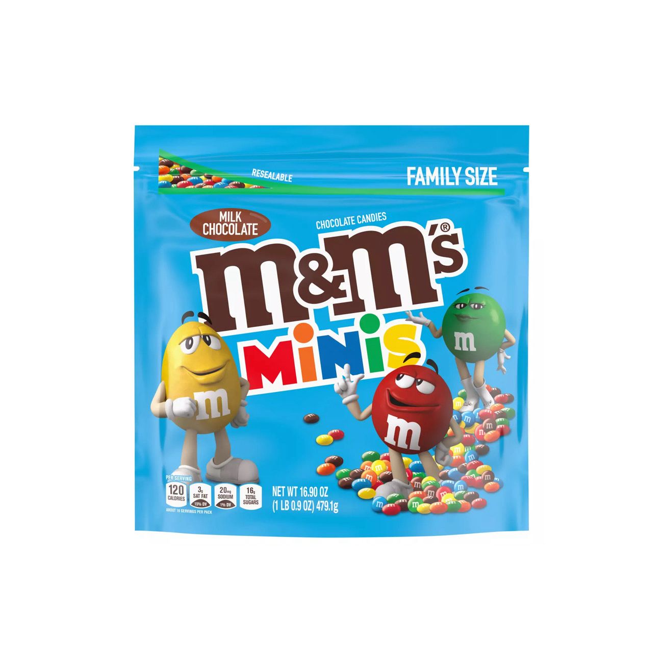 M&amp;M’s Milk Chocolate Minis Family Size (479g) - America