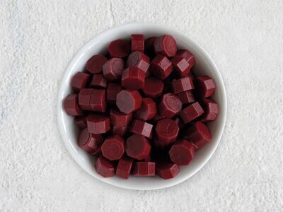 Sealing Wax Beads in Glass Bottle - Bordeaux