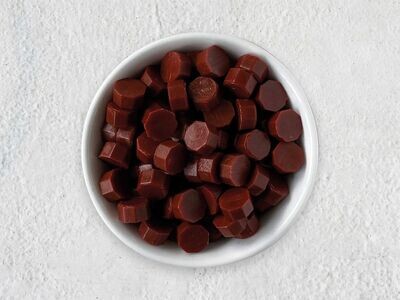 Sealing Wax Beads in Glass Bottle - Burnt Sienna