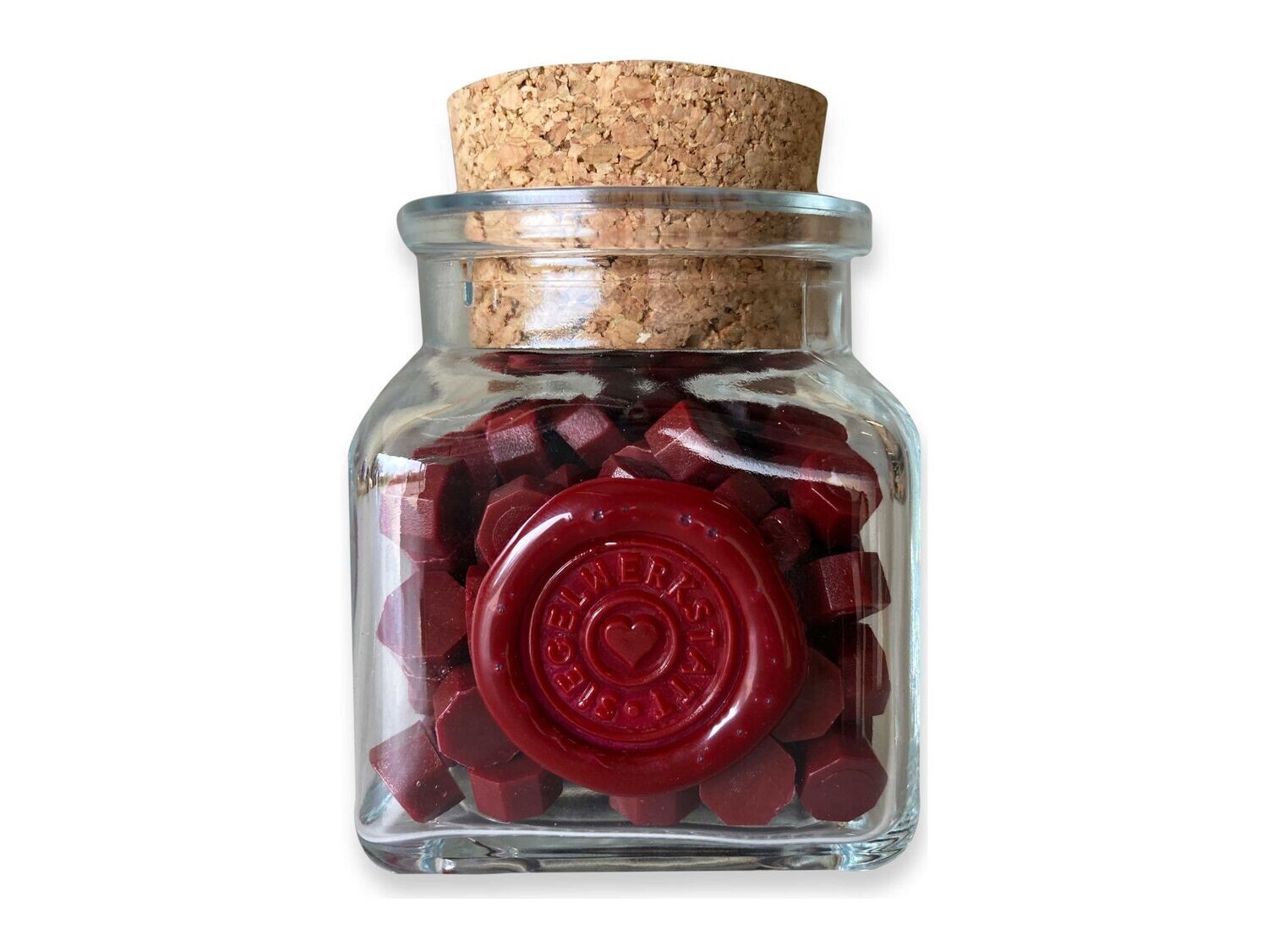 Sealing Wax Beads in Glass Bottle - Cinnamon