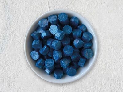 Sealing Wax Beads in Glass Bottle - Sky Blue