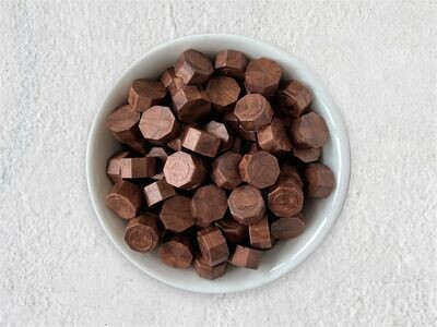 Sealing Wax Beads in Glass Bottle - Copper brown