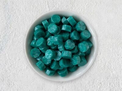 Sealing Wax Beads in Glass Bottle - Turquoise
