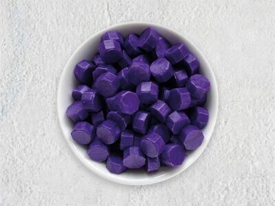 Sealing Wax Beads in Glass Bottle - Purple