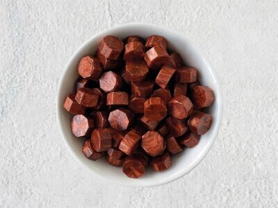 Sealing Wax Beads in Glass Bottle - Red-Copper
