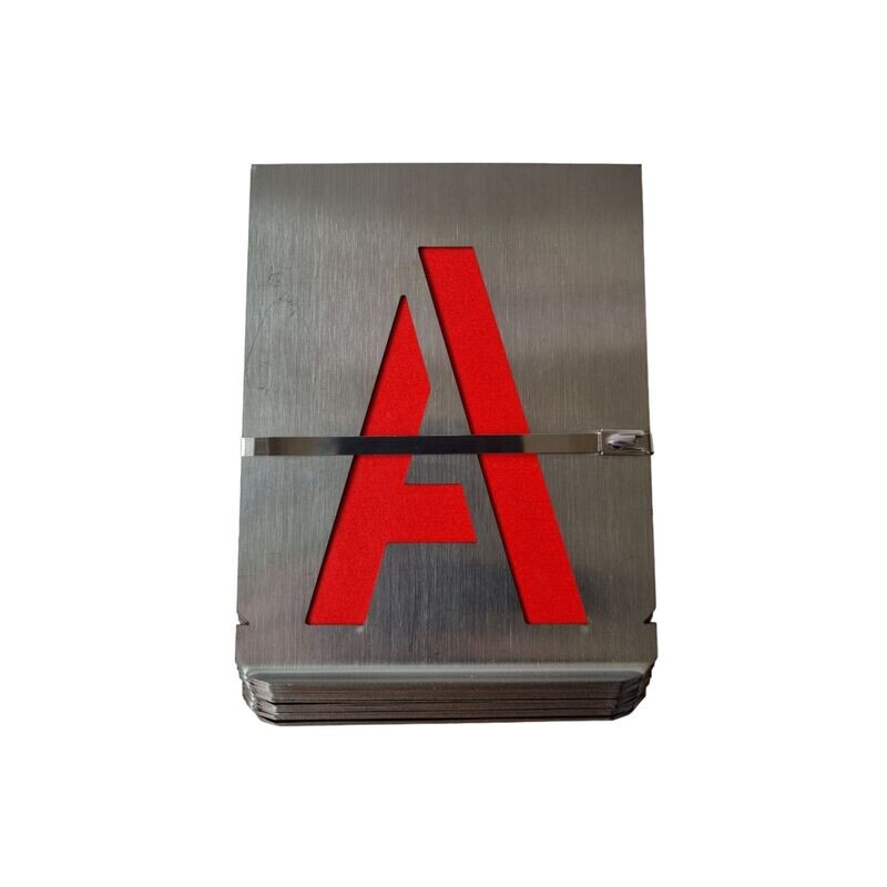 Stainless Steel Letter Stencil Set A-Z - 60 mm