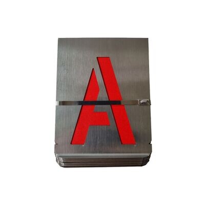 Pochoirs en inox - Jeu de lettres 10 mm
