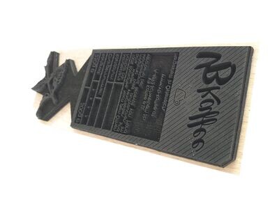 Fixed rubber cliche for roller stamp