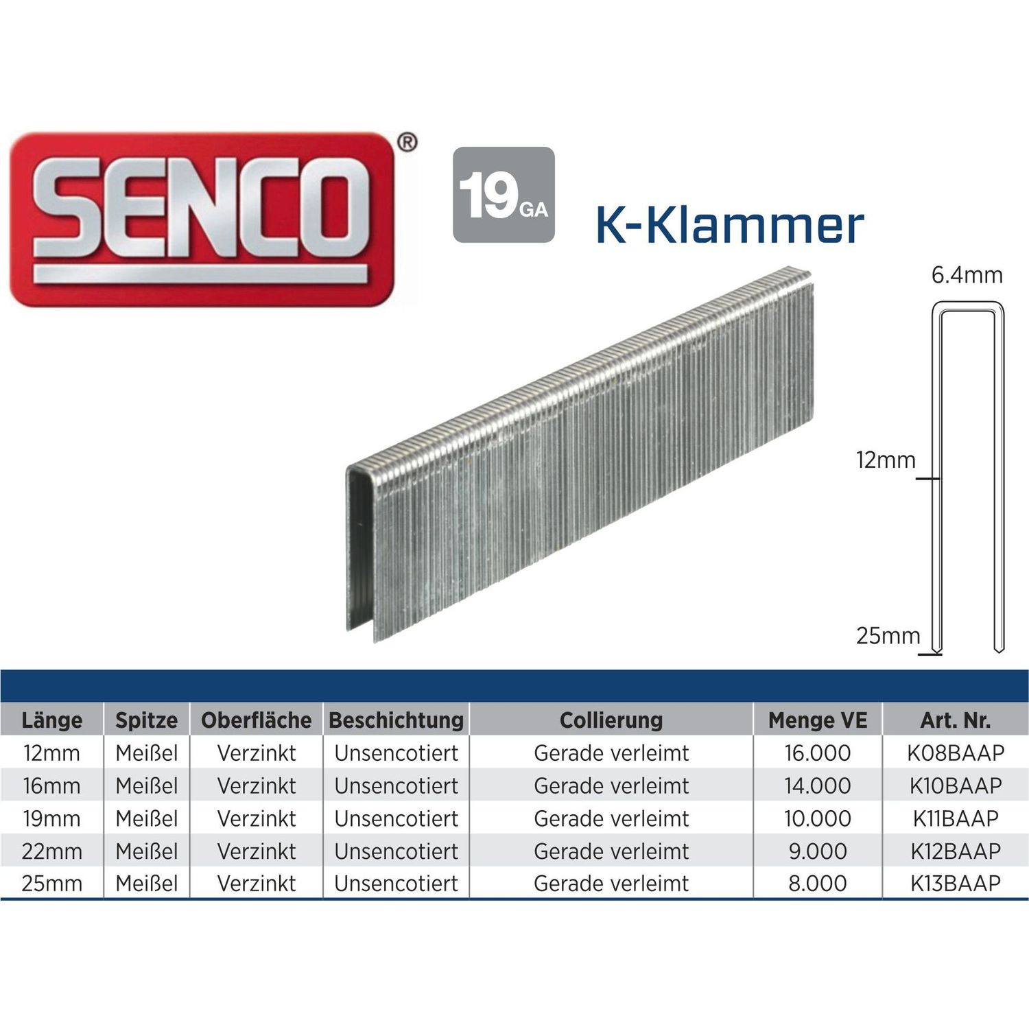 Staples Senco K13BAAP galvanised