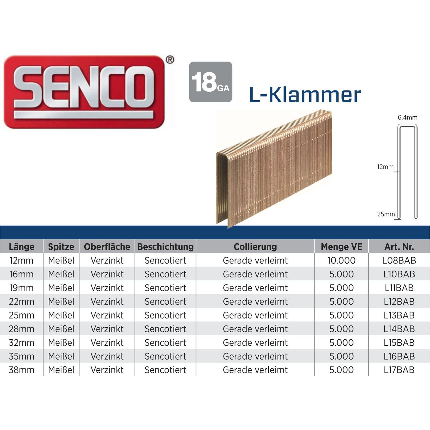 Staples Senco L11BAB galvanised