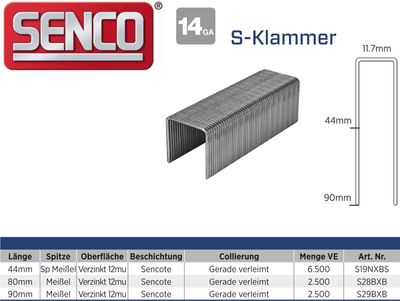 Staples Senco S19BXBB 12 micron galvanised