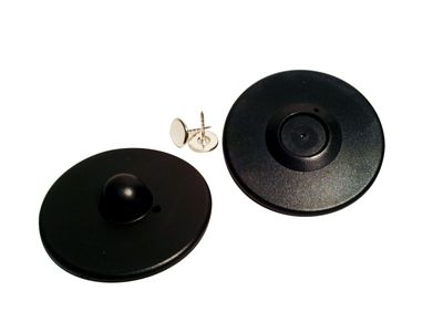 Anti theft hard tag - Round R58 black- RF 8.2 MHz