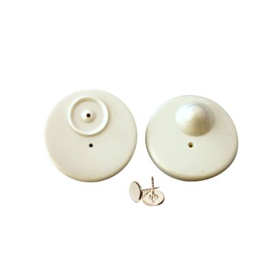 Anti theft hard tag - Round R50 white - RF 8.2 MHz