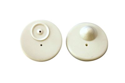 Anti theft hard tag - Round R50 white - RF 8.2 MHz