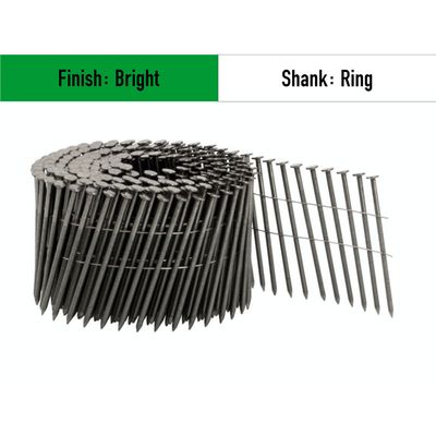Wire-Collated Coil Nails - Bright Finish
