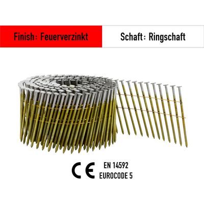 Wire-Collated Coil Nails - 15° - Hot-dip Galvanized