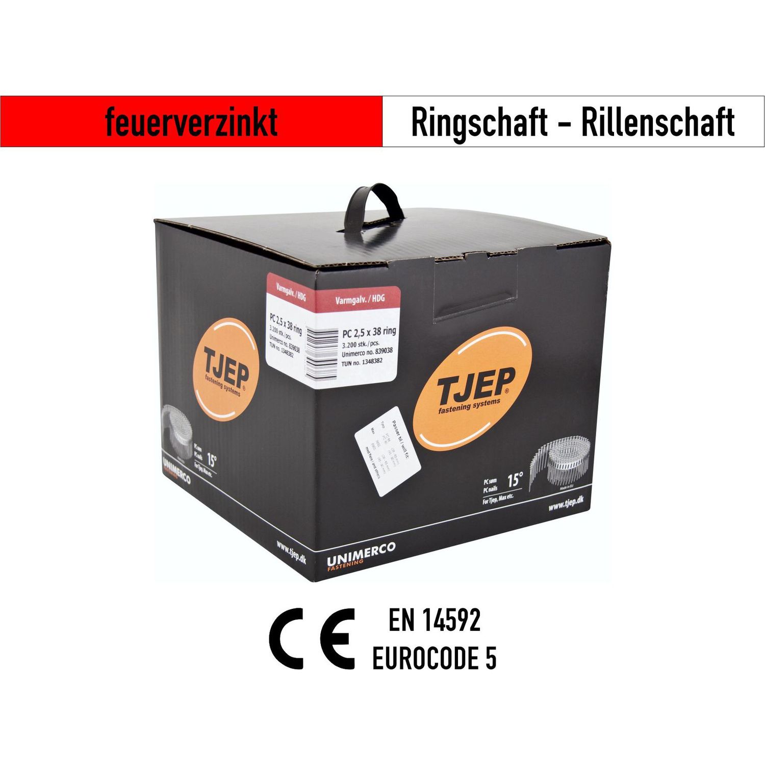 Tjep Coil Nails MX - hot dip galvanized