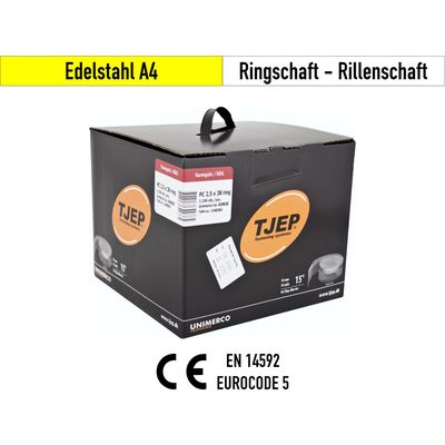 Tjep Coil Nails PC - plastic collated - stainless steel - lens head