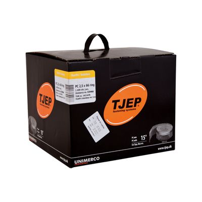 Tjep Coil Nails PC 25/66 - plastic collated - V4A stainless steel