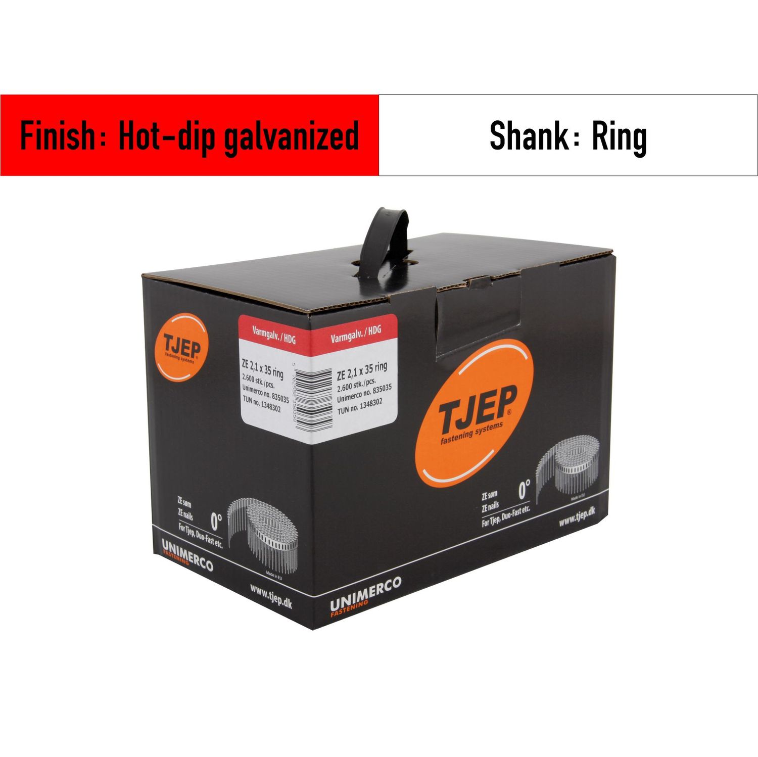 Tjep ZE 21/35 - 835035 - coil nails hot-dip galvanized