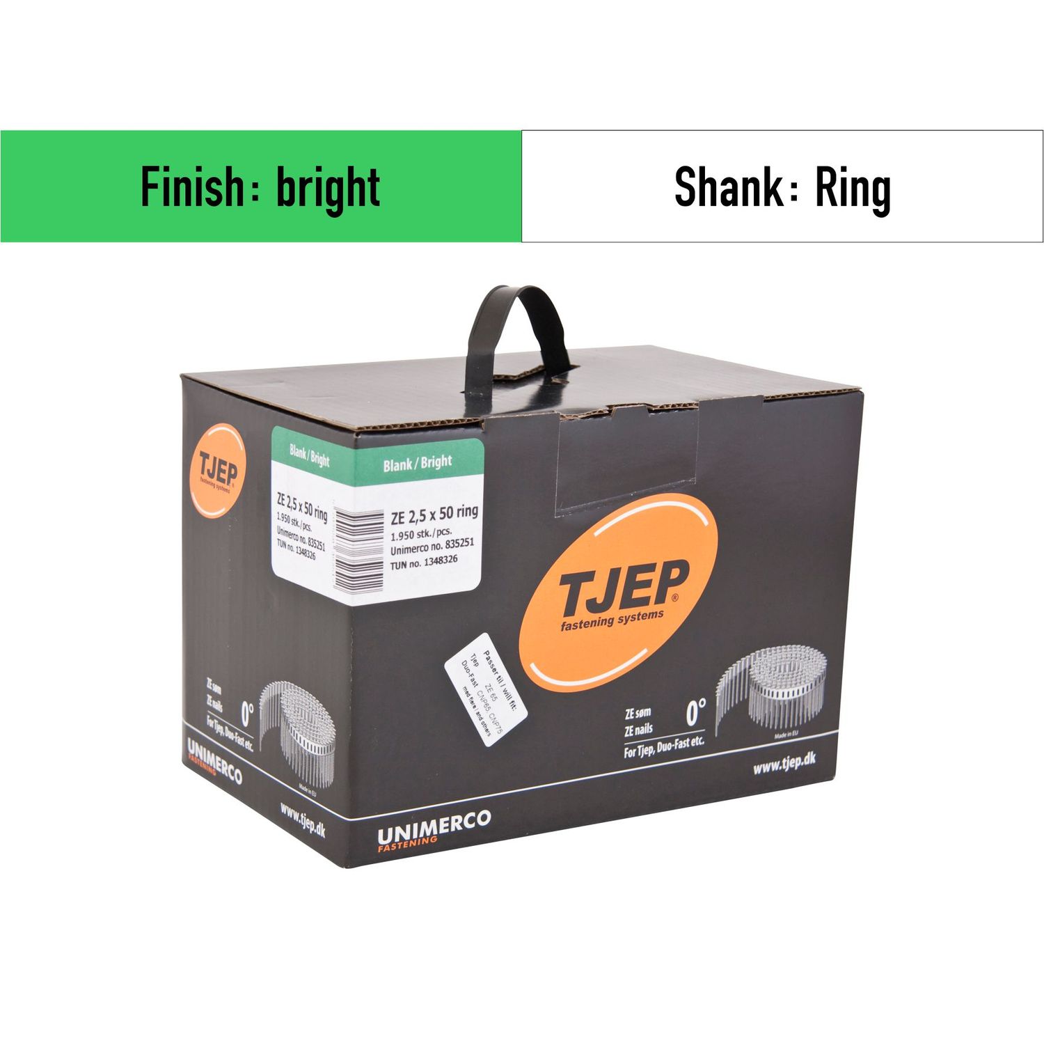 Tjep ZE 25/50 - 835251 - coil nails bright
