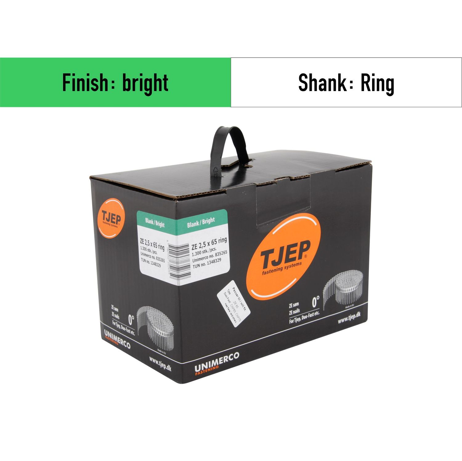 Tjep ZE 25/65 - 835265 - coil nails bright