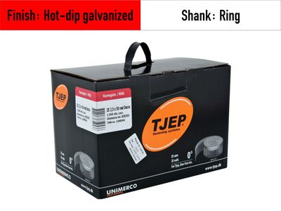 Tjep ZE 25/50 - 835253 - coil nails hot-dip galvanized Decra red