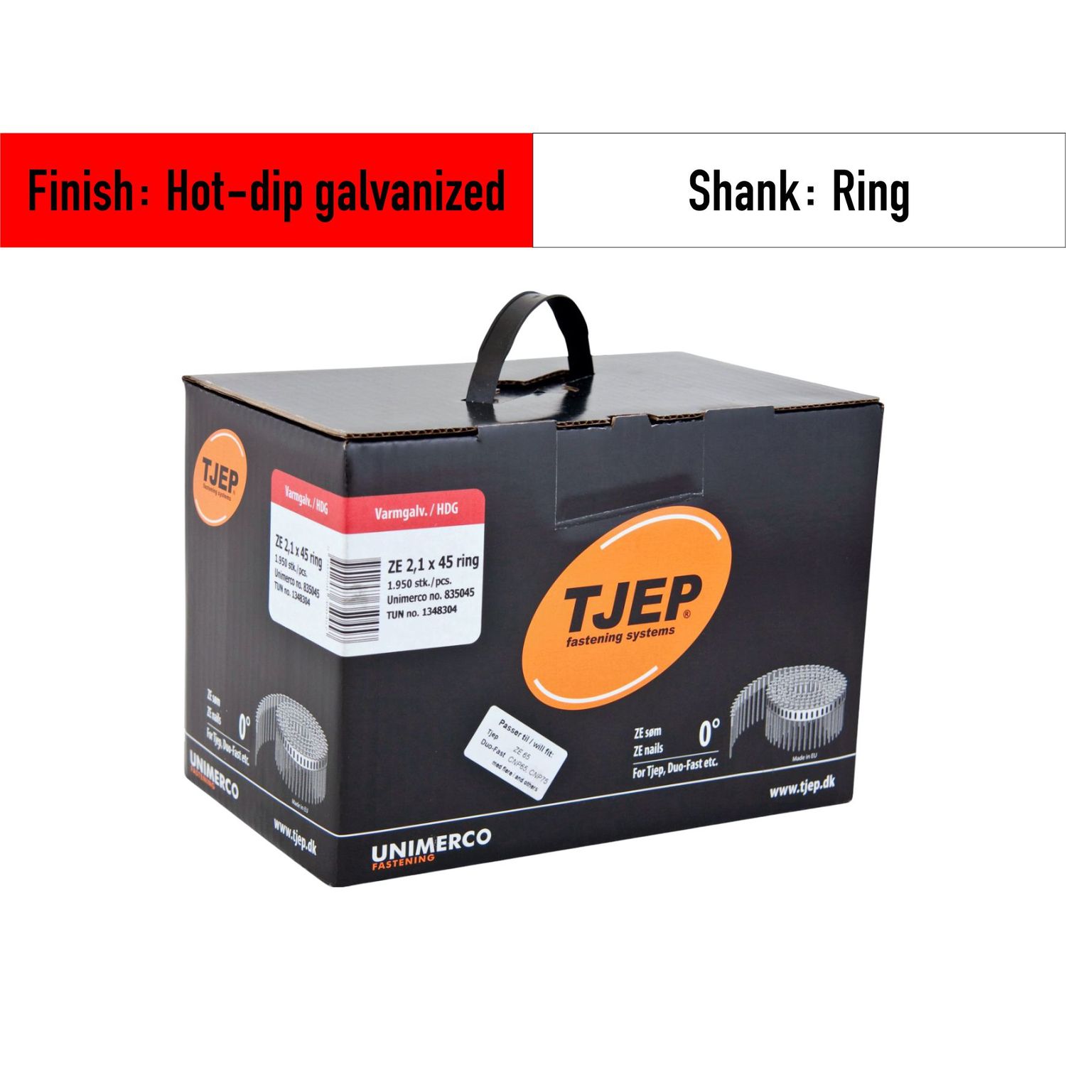 Tjep ZE 21/45 - 835045 - coil nails hot-dip galvanized