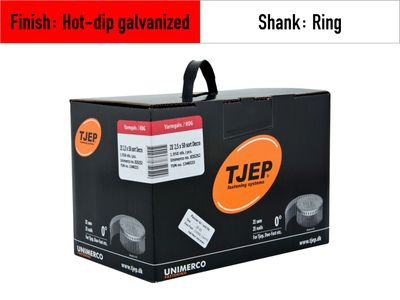 Tjep ZE 25/50 - 835252 - coil nails hot-dip galvanized Decra black